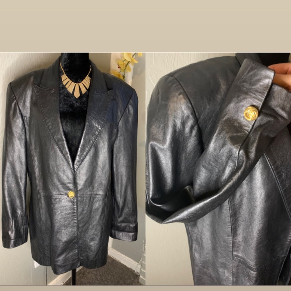 The Limited Leather Jacket Blazer